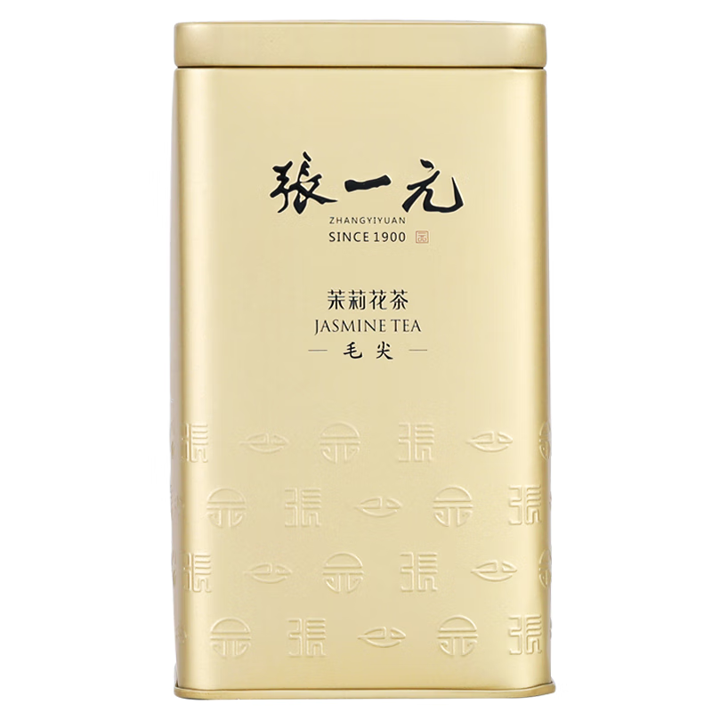 张一元茶叶茉莉花茶毛尖新春茶冷泡浓香型伴手茶礼送礼品特种200g金罐装