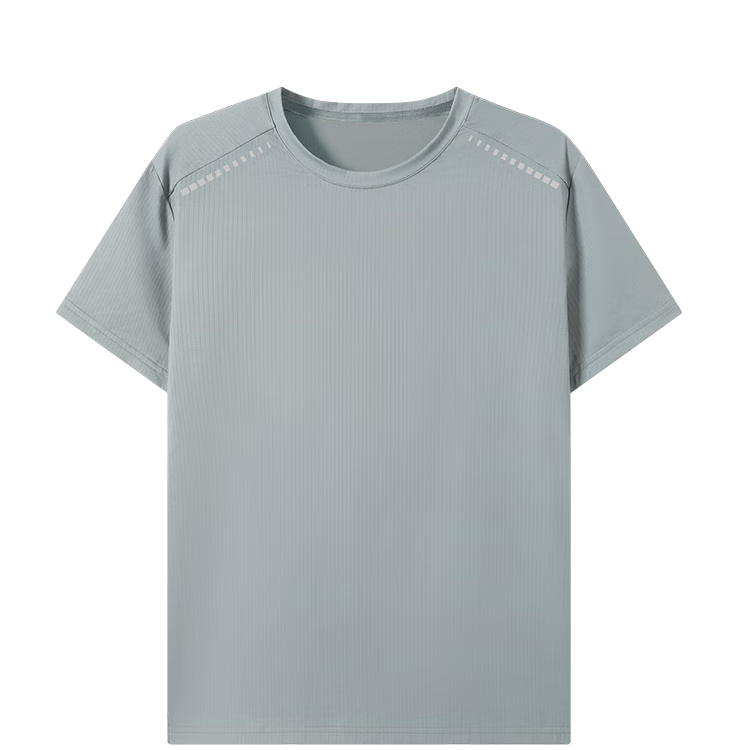 JD Original Men's Cooling Short-Sleeve Fitness Running Quick-Dry Loose Training Top Sports T-Shirt, Gray-Green, 3XL