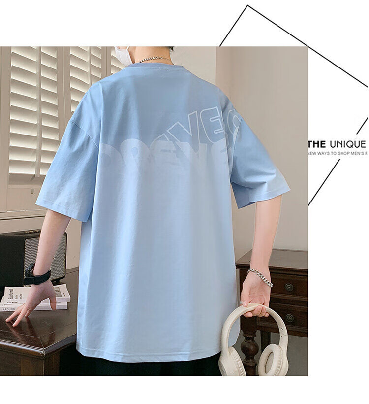 Zuofeili Short-Sleeve T-Shirt for Men, Summer 2026 New Style, Youth Trendy Brand Top, Loose-Fitting Half-Sleeve Undershirt for Middle And High School Students 11
