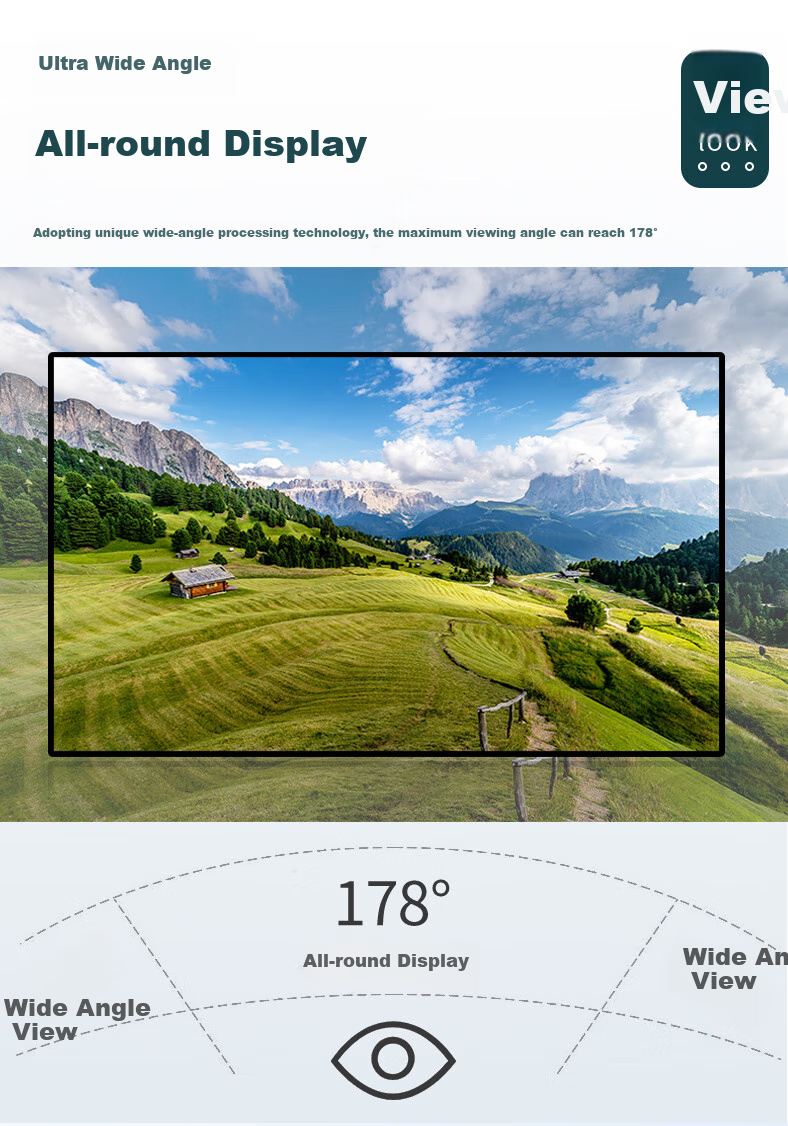 SANGENIU Advertising Display, Ultra-Thin 32-Inch Information Publishing Screen, Android Wall-Mounted Touch All-In Machine, Electronic Menu Screen, Vertical Elevator Advertising Display 15