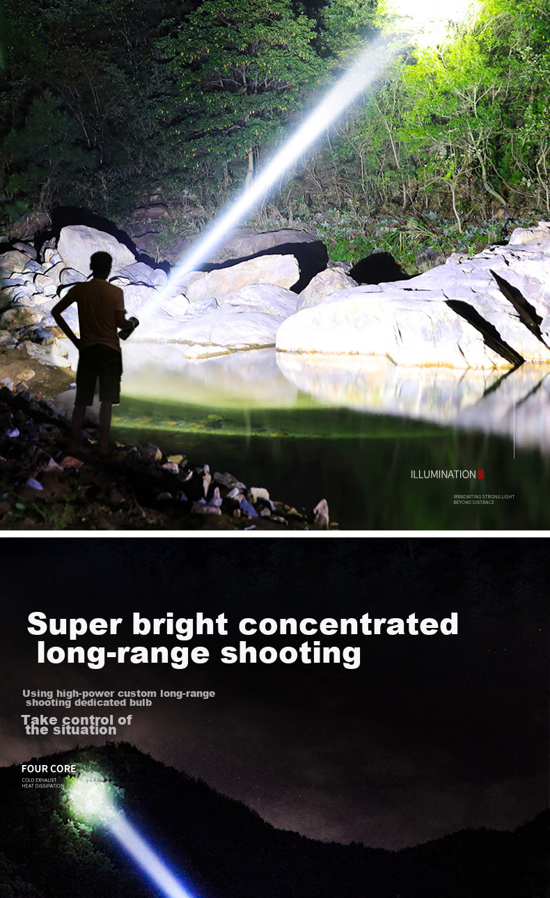EWPLORE WASP Flashlight, High-Intensity Searchlight, Ultra-Bright And Long-Lasting Illumination, Handheld Lamp, High-Power Patrol Mining Lamp, Anti-Glare 4