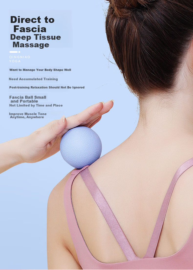 PEAK Fascia Ball, Plantar Fascia Ball, Back Muscle Relaxation Rehabilitation Massage Ball, Wrist Training Hand Grip Ball, Purple 3