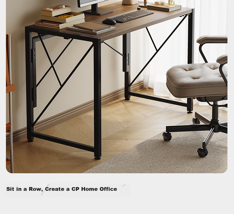Yicainianhua Foldable Computer Desk, Office Desk without Installation, Long Writing Table, Student Desk 1215 19