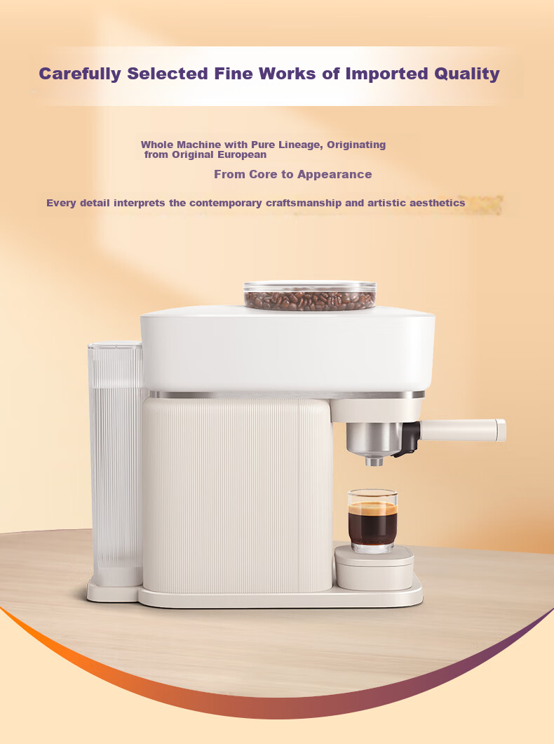 PHILIPS Fully Imported Baristina New Italian-American Fully/A Semi-Automatic Home Coffee Machine, Integrated Grinding Small Coffee Maker BAR Series bar300/60 12