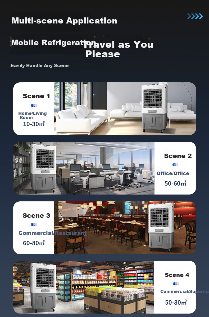 AIRMATE Cold Air Fan, Cooling Fan for Commercial And Industrial Use, Water-Cooled Air Conditioner with Ice Pack, Super Strong Wind, Workshop Movable Water-Cooled Fan, 30L Large Area Water-Cooled Machine CC-X21 12