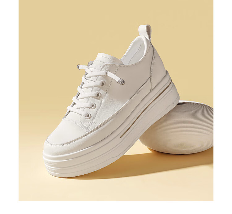 Red Dragonfly Women's Slip-On Thick Sole Height Increasing Classic Casual Sneakers WPB14037 White Size 37 13