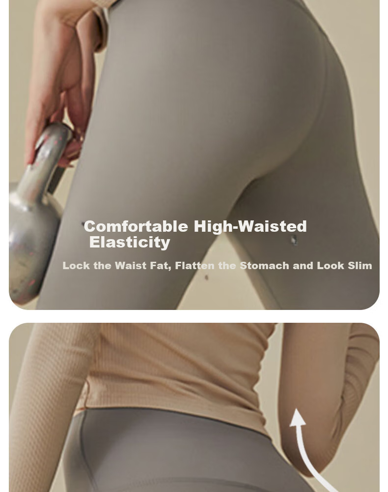 XUEXIMAN Yoga Pants for Women, High-Waisted, Butt-Lifting, Tight-Fitting, Tummy Control, Peach-Shaped Buttocks, Naked Feel, Sports Running Fitness Shark Pants Yoga Wear 3