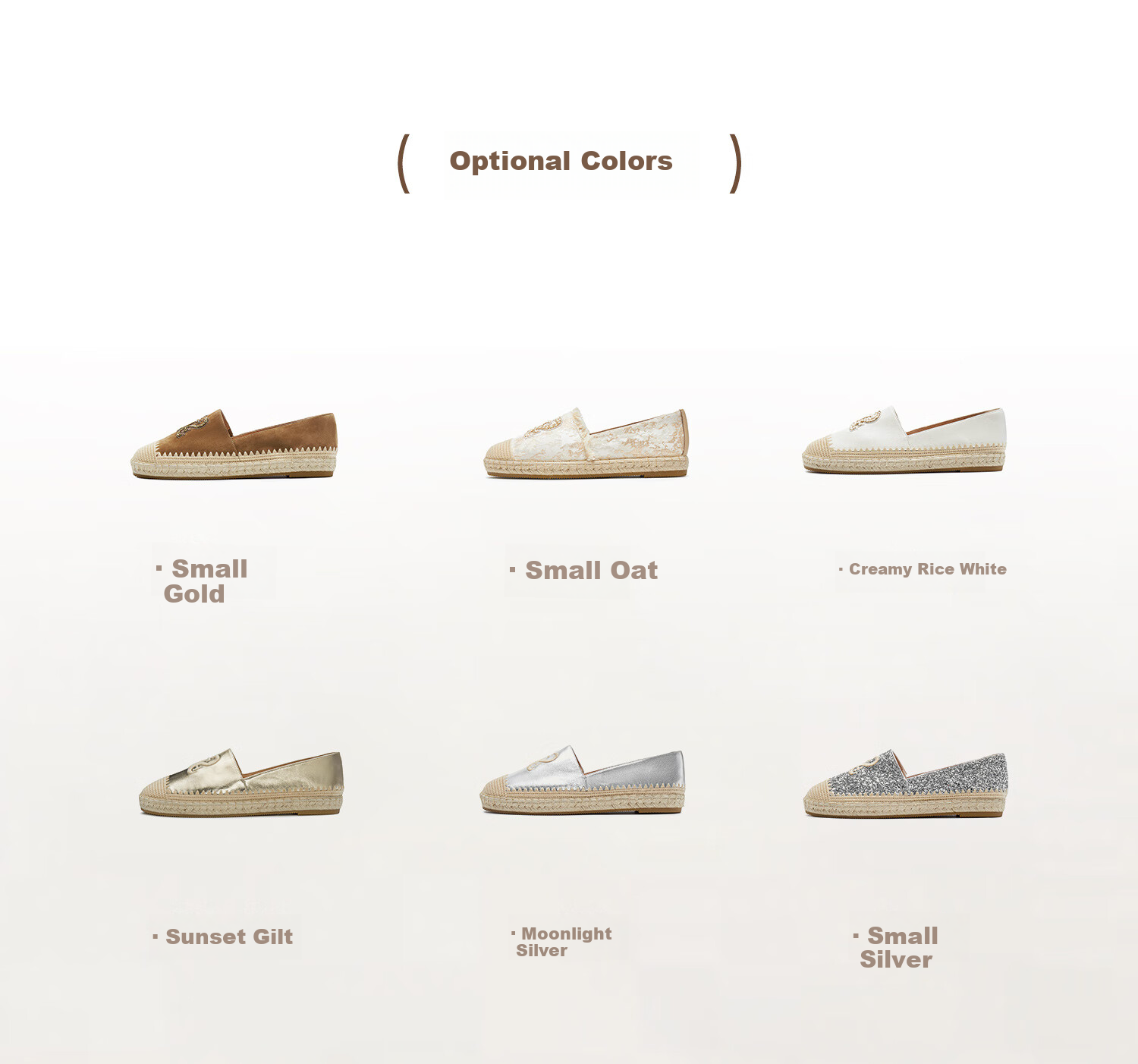STACCATO Spring 2026 Small Gold Bar Malt Shoes, Fisherman Shoes, Slip-On Shoes, Women's Shoes, 9UA37AA6, Small Gold Bar, Size 34 5