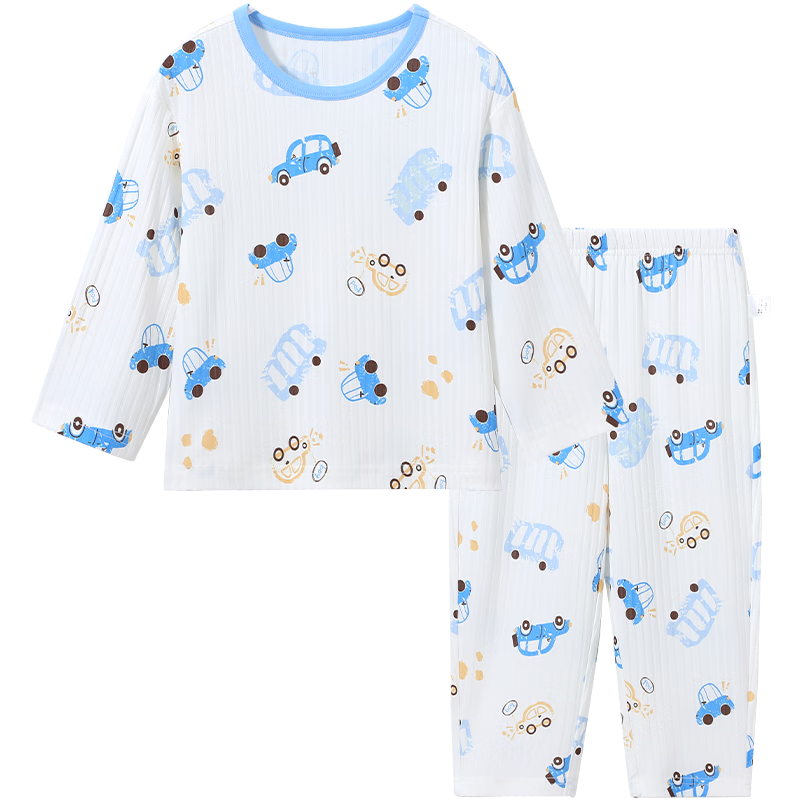 YUZHAOLIN Children's Summer Thin Pajama Set Boys and Girls Homewear Kids Clothing Colorful World