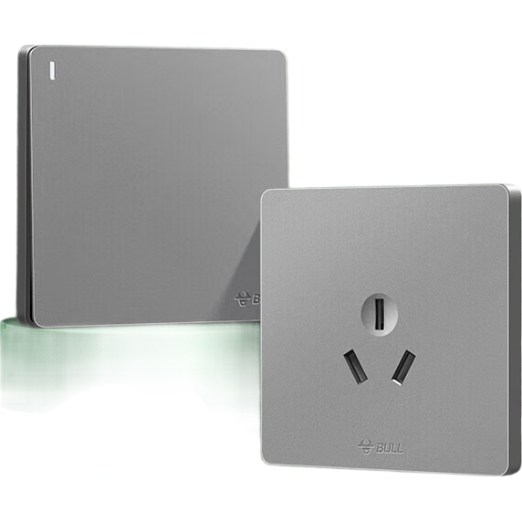 BULL Switch Socket G12 Series Three-Hole 16A Socket Air Conditioner Socket 86-Type Panel G12Z104S Starry Gray