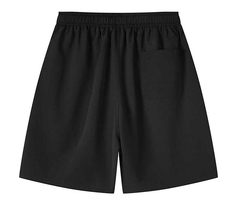 Huili Shorts, Summer Men's Ice Silk Five-Point Pants, Breathable Loose Trousers, Quick-Dry Casual Basketball Shorts, Black, Size L 10