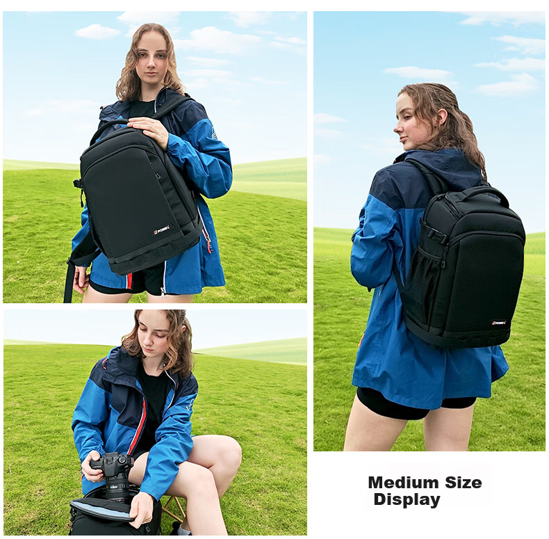 Pulewei Camera Backpack, Photography Rucksack, Mirrorless Camera Bag, Canon Sony Large Capacity Backpack, Outdoor Photography And Videography Camera Backpack, Multifunctional Lens Digital Storage Bag 9