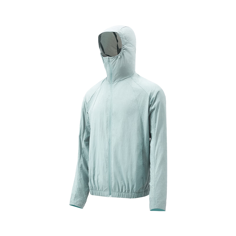 JD Jingzao Ultra-Light Breathable Sunscreen Jacket Men Original Yarn High UPF Full Protection Unisex Mist Blue XL
