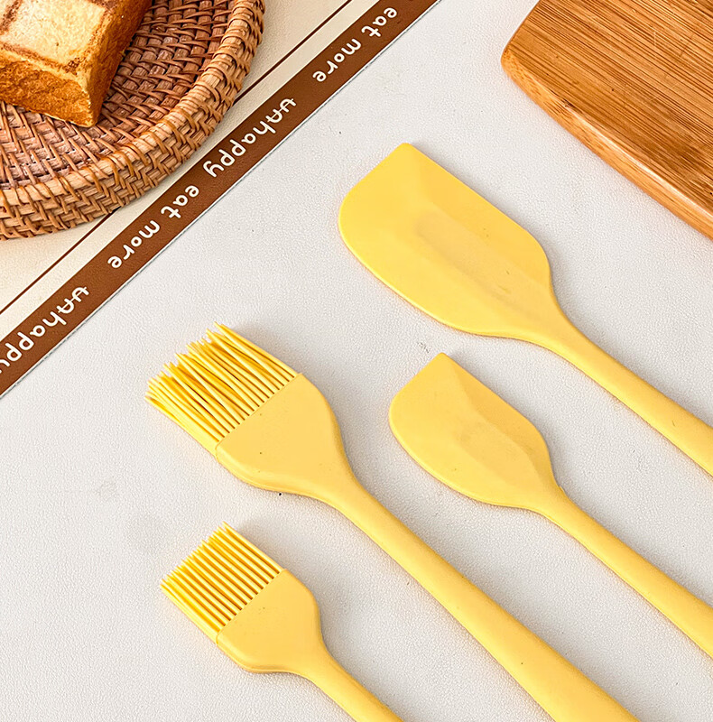 WORTHBUY Silicone Oil Brush Cake Cream Scraper Household Kitchen High-Temperature Resistant Baking Tool BBQ Seasoning Brush Large Size 10