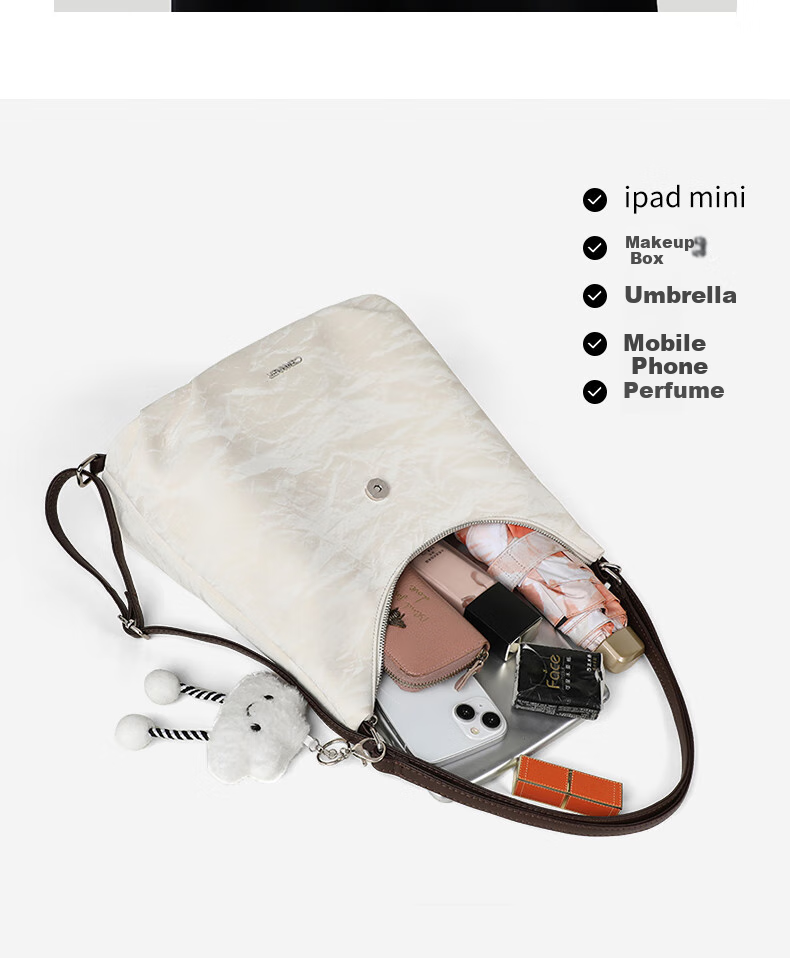 C.BANNER Women's Handbag, Cowhide Shoulder Bag, Crossbody And Backpack, Light Luxury Versatile Brand, Birthday Gift for Girlfriend on May 20 4