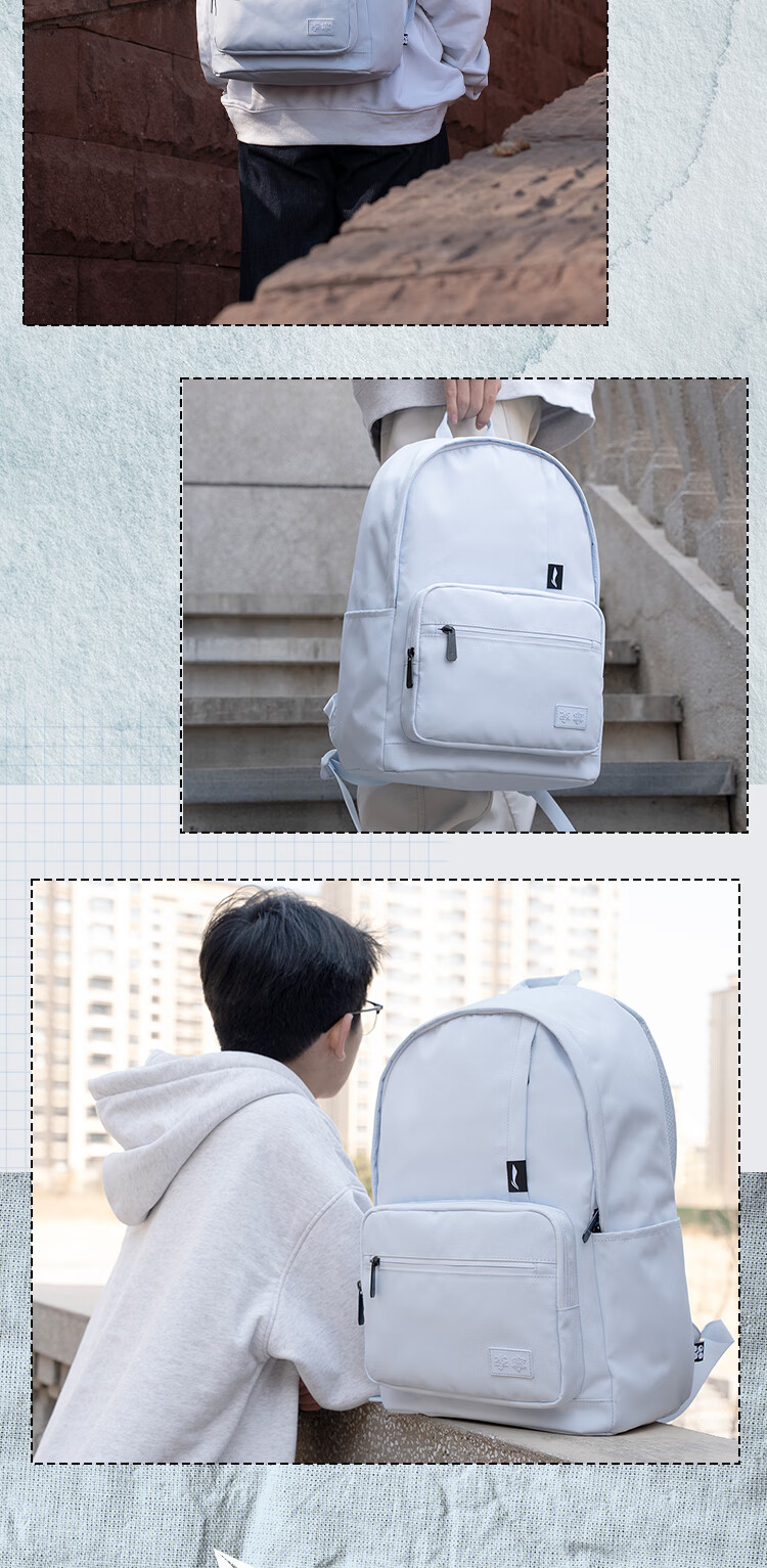 Li-Ning Backpack for Men, Large Capacity Fashionable Casual Travel Bag Laptop Bag for High School, College And Middle School Students 4