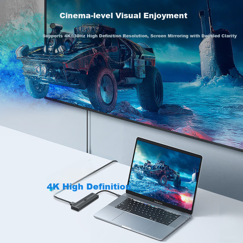Универсальный Type-C хаб-адаптер Chuanyu с USB 3.0 и HDMI, совместим с MacBook, Huawei, iPad