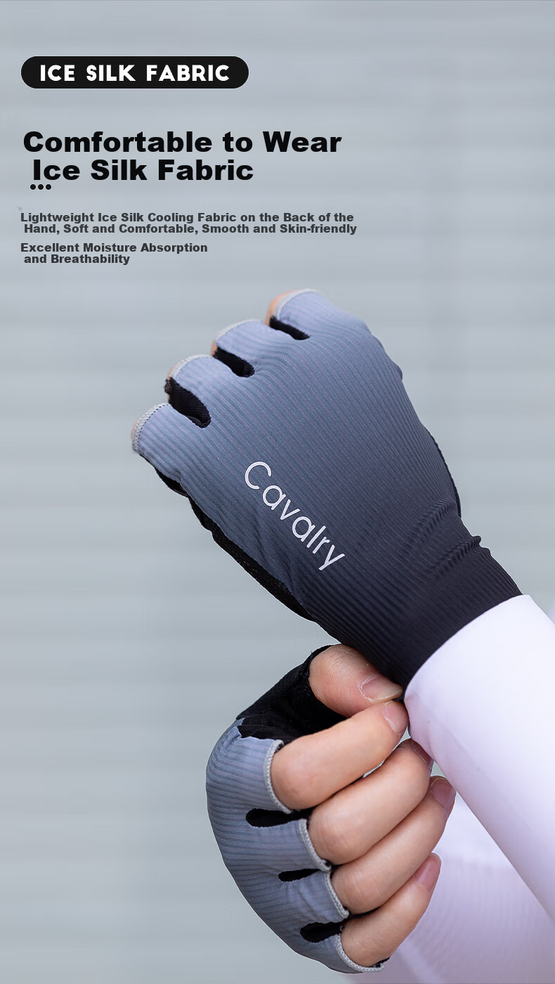 Cavalry Bicycle Gloves, Windproof Half-Finger Mountain And Road Bike Gloves, for Men And Women, Spring And Summer Sports Fitness Cycling, Size S 2