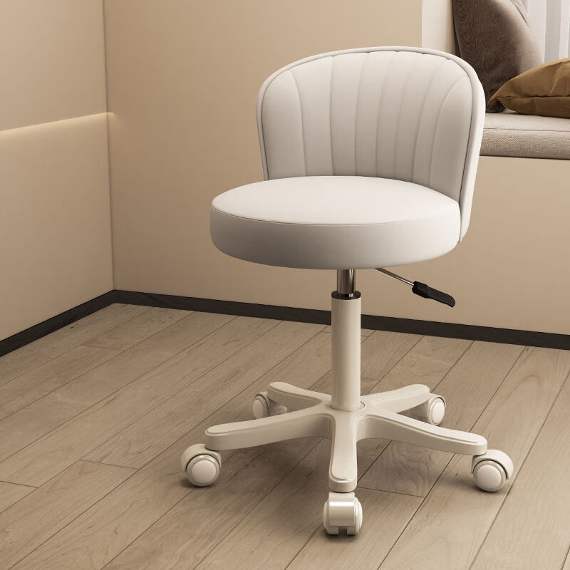 Huanaxin Stool, Bar Chair for Home Use, Adjustable Height Beauty Salon Chair, Nail Art Chair, High Stool with Backrest, Front Desk Rolling Stool BY661 13