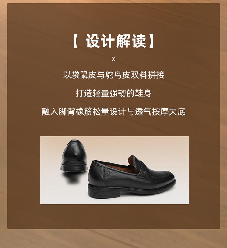 Goldlion Men's Shoes, Ostrich Leather Business Casual Loafers, Slip-On Luxury Shoes G181230848AAA Black Size 41 1
