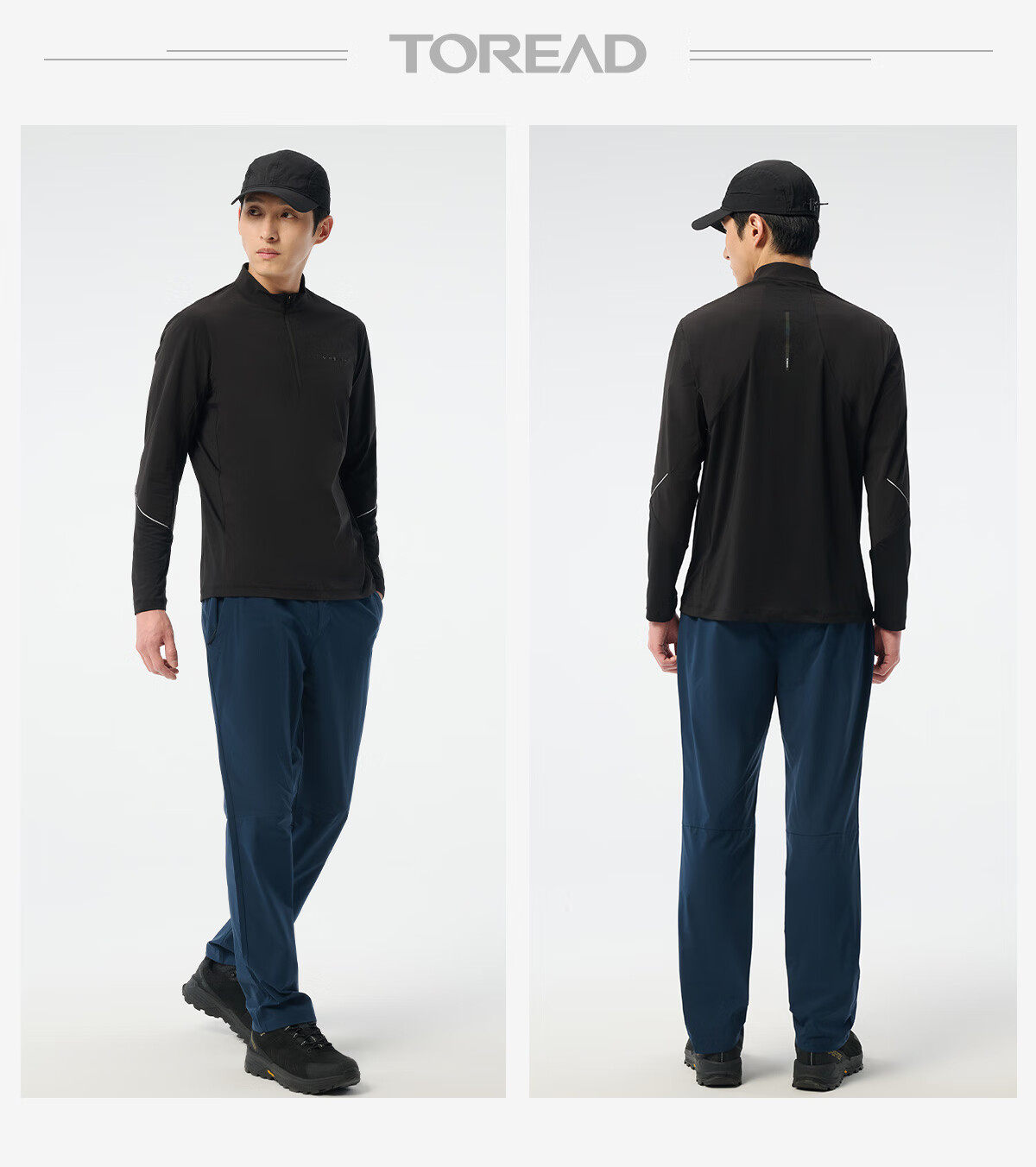 TOREAD Long-Sleeve T-Shirt for Men, Spring And Summer Quick-Dry Breathable Top, Outdoor Casual Stand-Up Collar Sports Tee TAJJCN81838 9