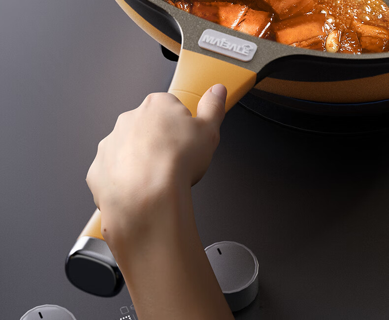 Maibale [Douyin Trend] Titanium-Infused Non-Stick Wok, Versatile Frying Pan for Home Cooking, Durable 32cm 20