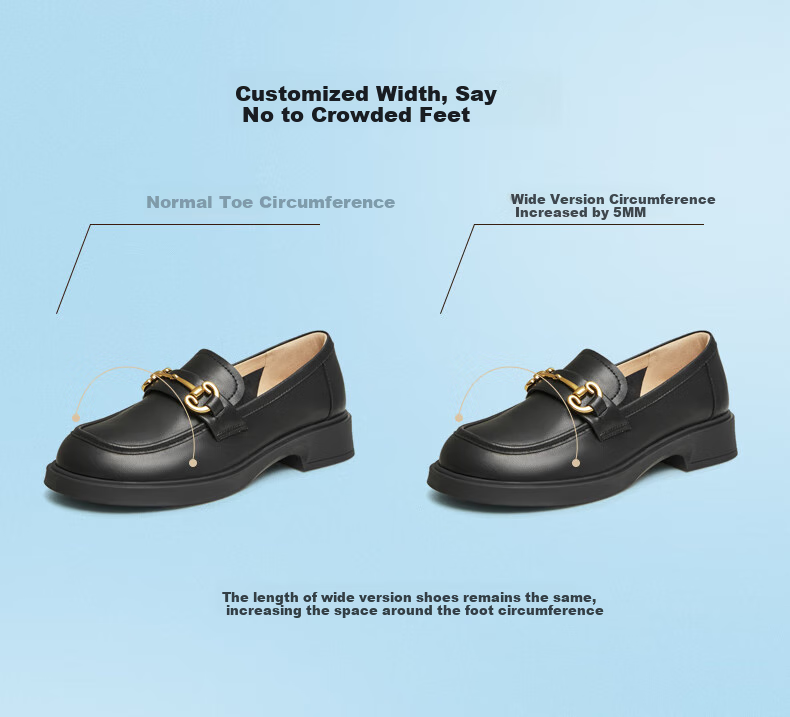 Tianmeiyi Platform Loafers Women's Single Shoes Mall Same Style Commuter Leather Shoes 7