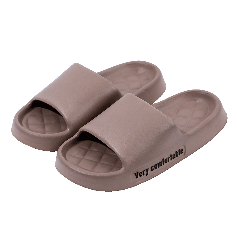 Grace EVA Breathable Slippers, Soft Sole Comfortable All-Season Outdoor Indoor Home Couple Sandals for Men And Women, Brown, Size 40-41
