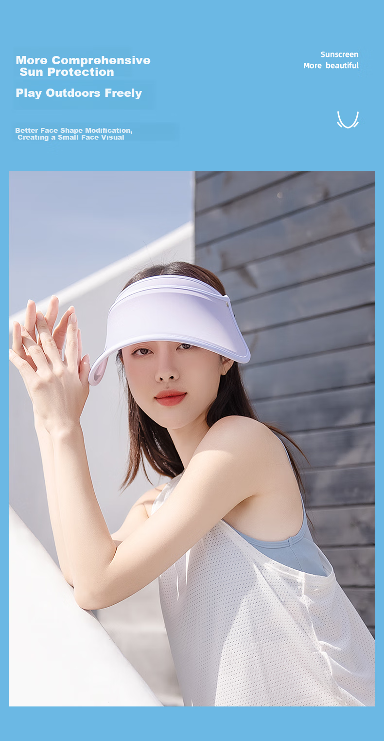VVC Sun Hat, UV Protection Cap for Women, Wide Brim Hat for Outdoor Activities, Visor Cap, Grayish Blue 4