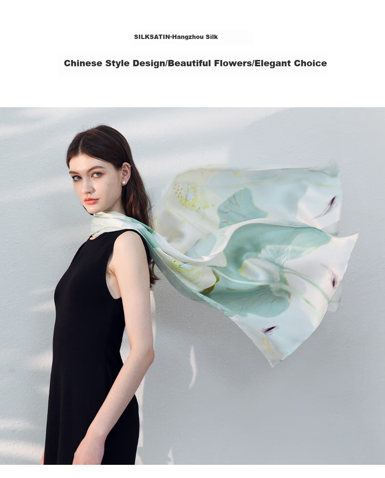 Hangsifu Silk Scarf, Shawl, Gift Box Set, Practical Birthday Present for Mom, Mid-Autumn Festival Gift 2