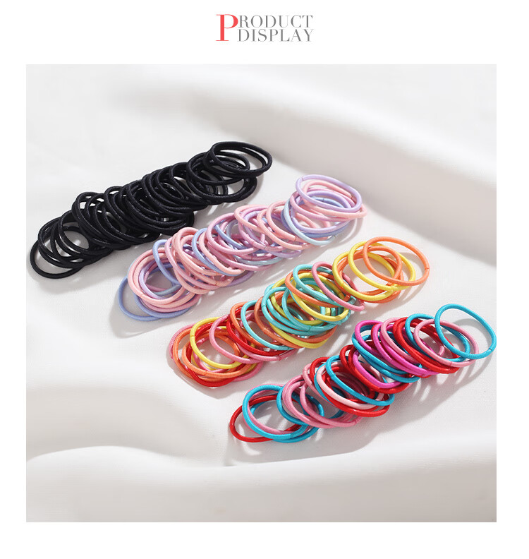 CHIMERA Baby Hair Ties, Approximately 120 Pieces, Children's Hair Bands, Basic Practical Hair Elastics, Girls' Hair Accessories 2