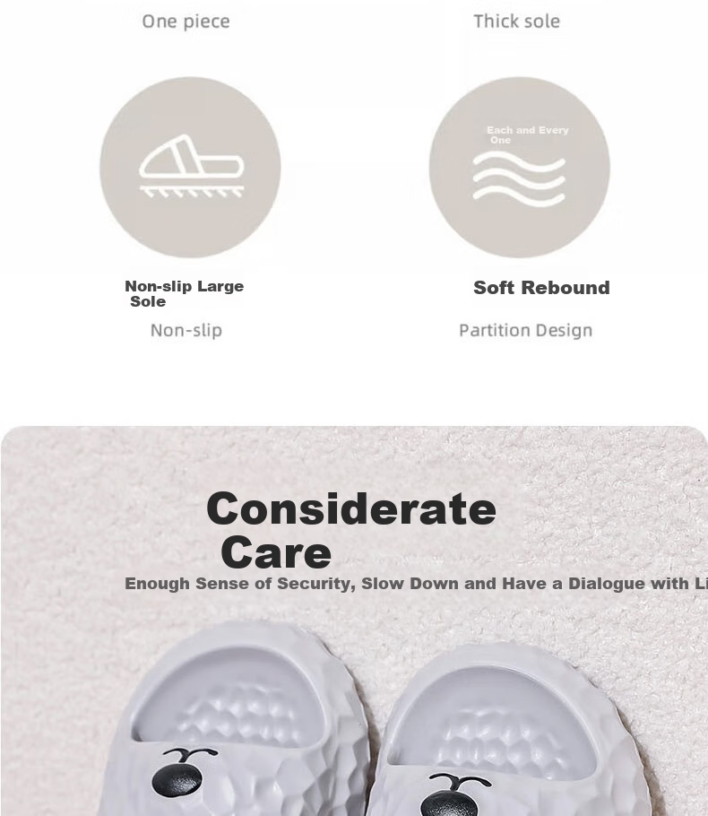 Huameijianbu Ice Bear Stepping on Poop Feeling Arch Support Soft Elastic Bathroom Indoor Outdoor Wear Non-Slip Slippers HM9811 Warm Yellow Size 37-38 3