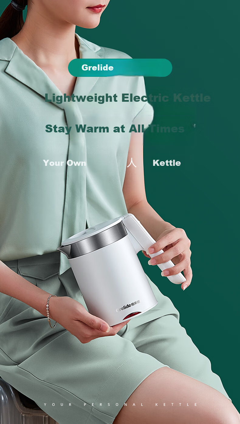 Grelide Electric Kettle, Foldable Water Boiler, Travel Kettle, Outdoor Portable Hot Water Kettle, 0.6L Small Capacity Electric Kettle [With Storage Box] D2606 1