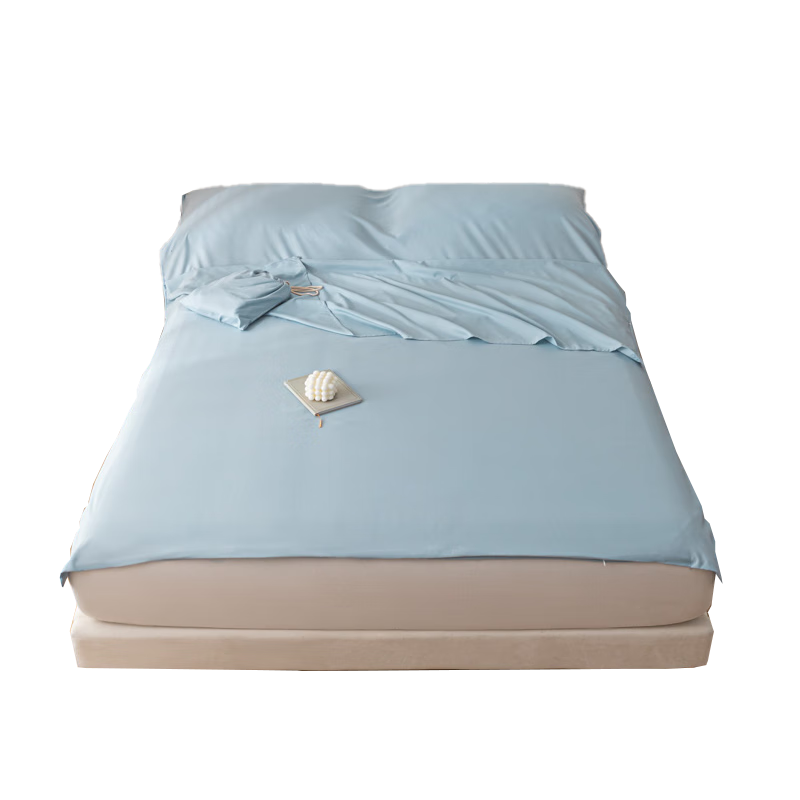 Hodo Class A Travel Sleeping Bag, Hotel Hygiene-Friendly Bed Sheet, Double Portable, for Travel And Business Trips, Anti-Dirt, 200*210cm, Blue