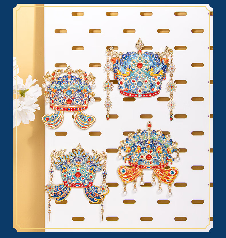 TIANSE Jiulong Jiufeng Crown Refrigerator Magnet National Museum Cultural Creative Beijing Travel Forbidden City Souvenir Chinese Style Teacher's Day Birthday Gift TS-5995 Cardboard Packaging 4