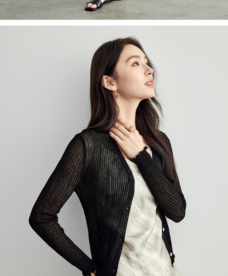 Shangdubila Casual Vacation Style Knitted Cardigan Women Spring V-Neck Slim Thin Shirt Ballet Pink One Size 8