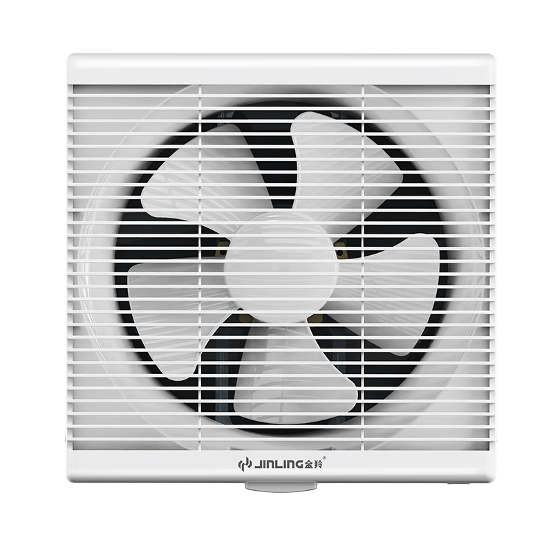 JINLING Window Wall Exhaust Fan Bathroom Kitchen Square Louver Powerful 10-Inch Ventilation Fan 25-C(HJ1)