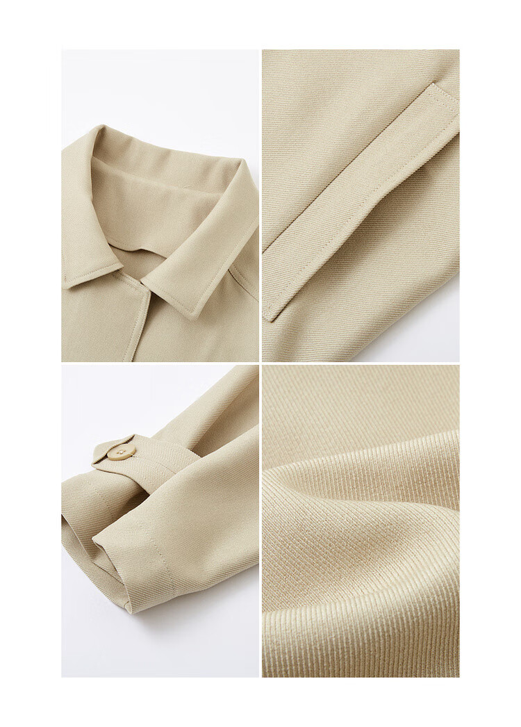 Demana Vintage Revival Spring Smart Simple Lapel Hidden Button Loose Fit Concealed Slimming Comfortable Women's Trench Coat Jacket 6