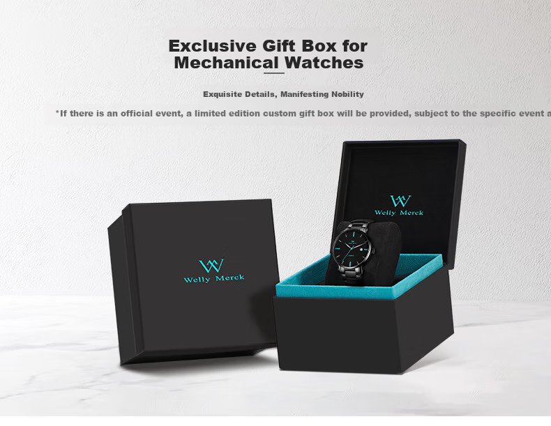 Welly Merck Men's Mechanical Watch, Practical Gift for Students And Teachers on Men's Day 17
