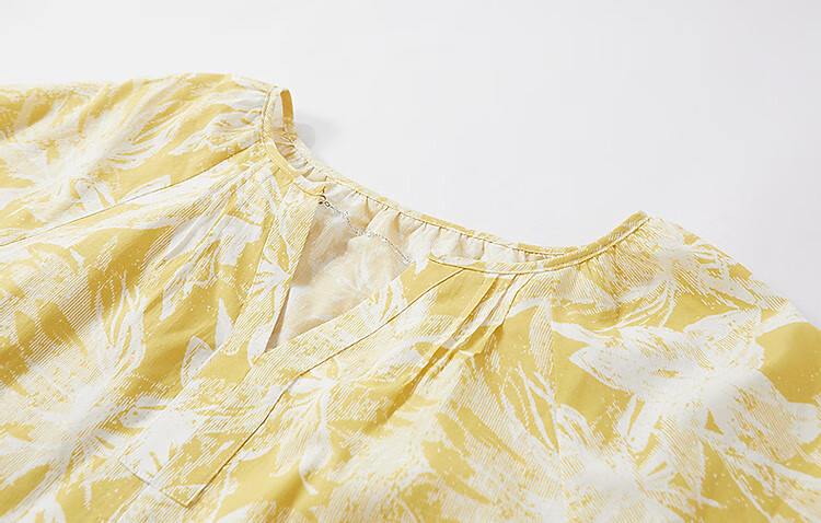Demana "A Cloud in My Heart" Summer Romantic Pure Cotton Printed Shirt with Detachable Decorative Chain Women's Blouse 8