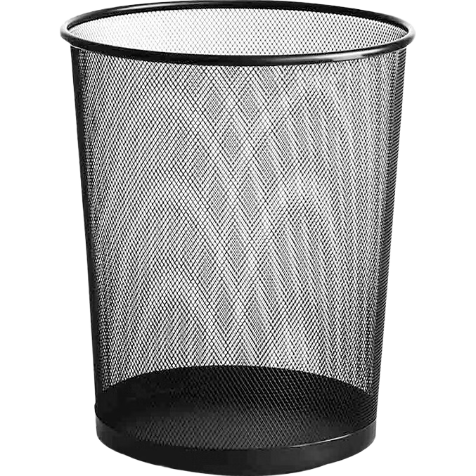 Kelibang Metal Mesh Trash Can Large Wire Mesh Sorting Trash Bin Diameter 295mm Office Round Paper Wastebasket KB3008