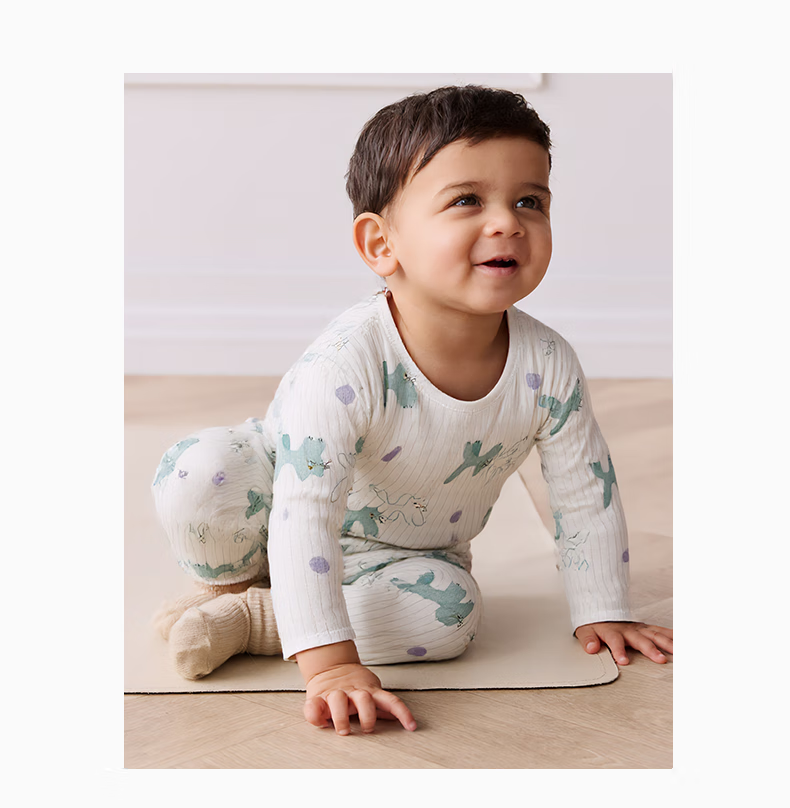 Guaiqixiong Baby Boy And Girl Underwear Set, Home Wear, Infant Two-Piece Spring And Summer Thin Outfit, Spring And Autumn Pajamas, Children's Clothing 6