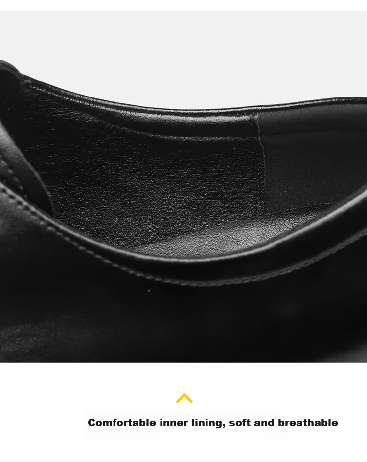 CARTELO Men's Leather Shoes, Business Style 2026 New Formal Wear, Genuine Leather Casual Heightening Wedding Oxford Shoes, Breathable Soft-Soled British Style 10