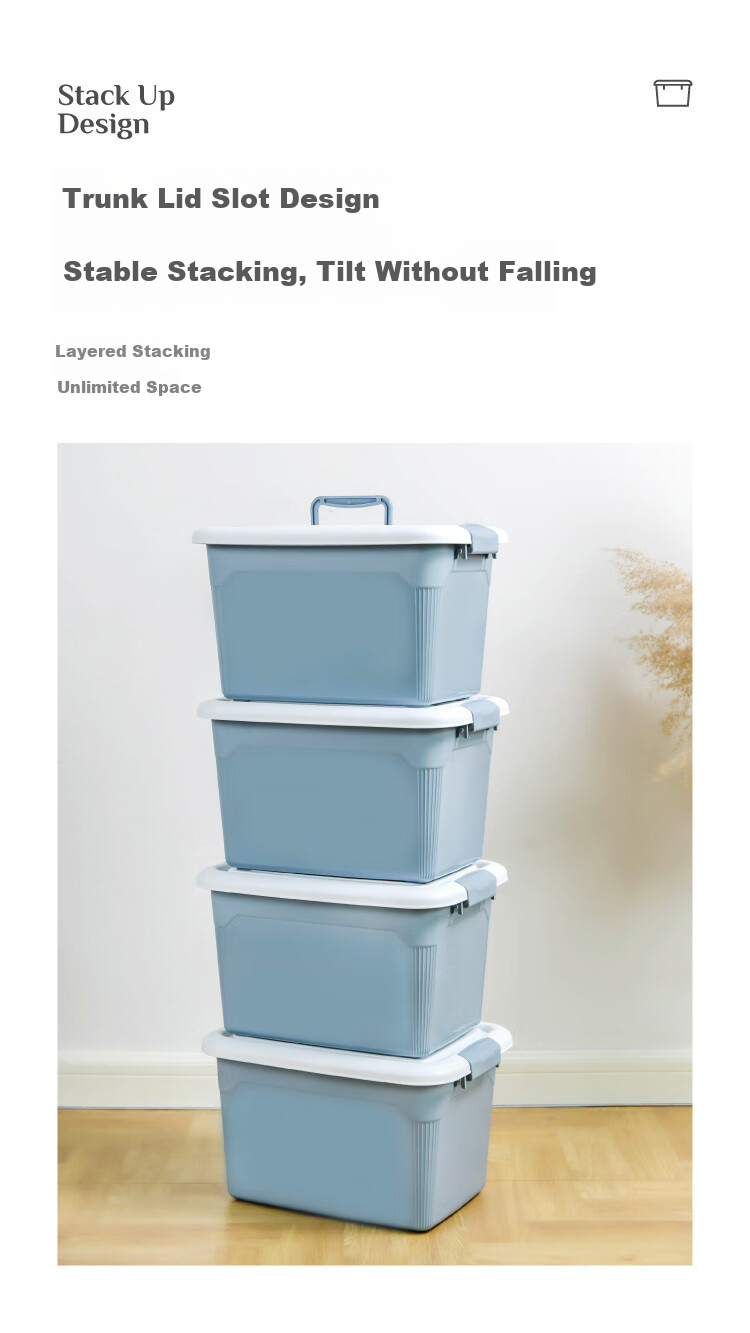 Xitianlong Plastic Storage Box, Thickened Large Size, for Clothes, Snacks And Toys, Car Organizer, 13L Capacity, 1 Piece, without Wheels 6