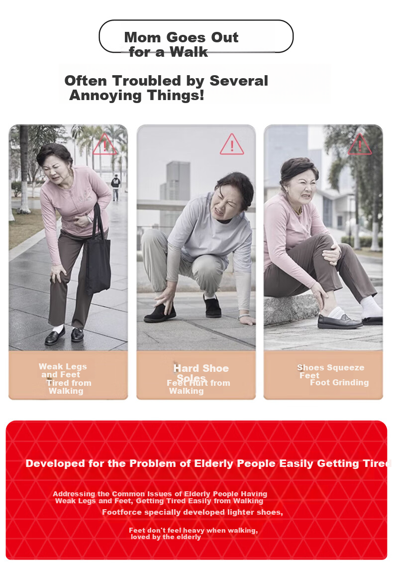 Zulijian Elderly Women's Shoes, Autumn Season, Shallow Mouth Flats, Soft-Soled Leather Shoes, Middle-Aged And Elderly Mom Shoes, 8690K Khaki, Size 39 3