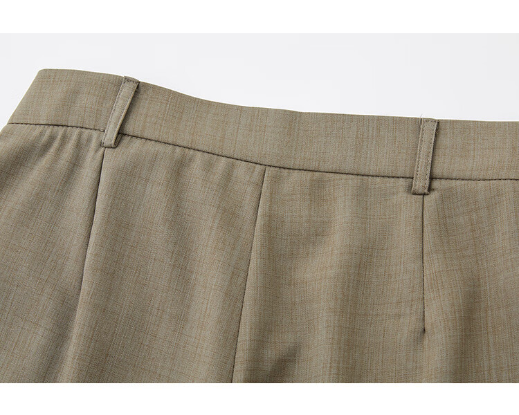 Dme [Pleated Skirt Pants], Summer Casual, Hidden Button, Flat Waist, Pleated Decorative Skirt Pants for Wome 14