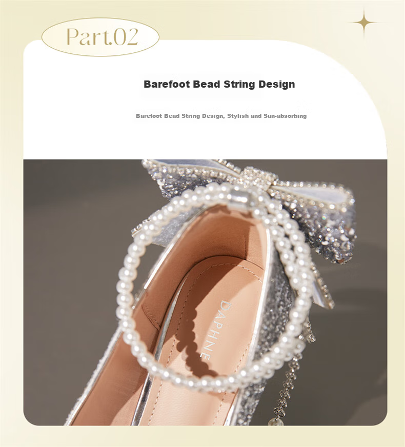 DAPHNE Pointed Toe Stiletto Crystal High Heels for Women, 2026 New Pure Seductive Fairy Style Wedding Bridesmaid Shoes, Exquisite Leather Shoes 3