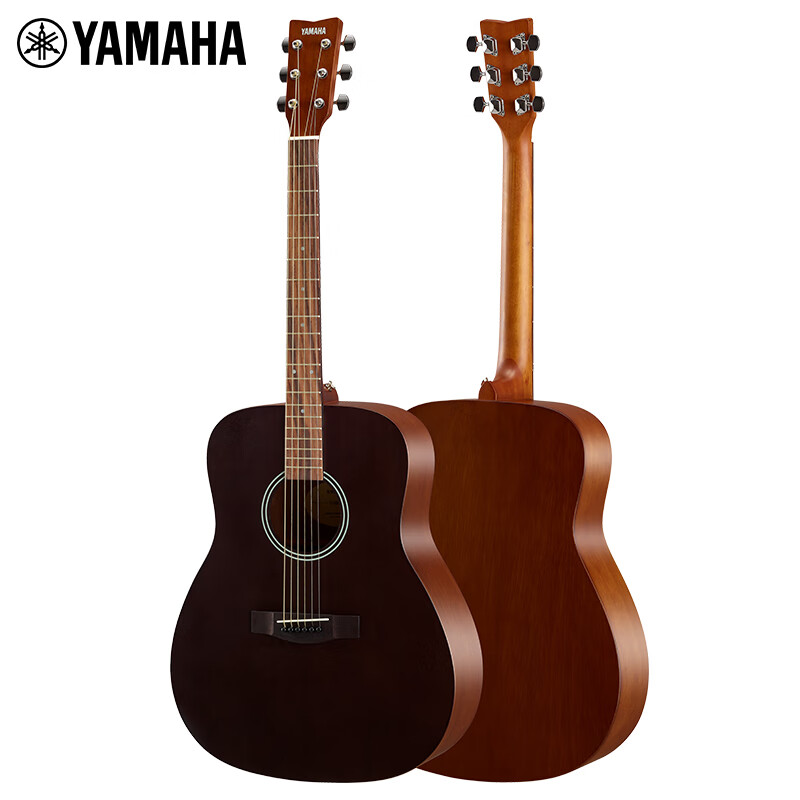 YAMAHA F400SMB Acoustic Model, Spruce Wood Beginner Entry-Level Folk Round Corner Guitar, 41-Inch Smoky Black Matte