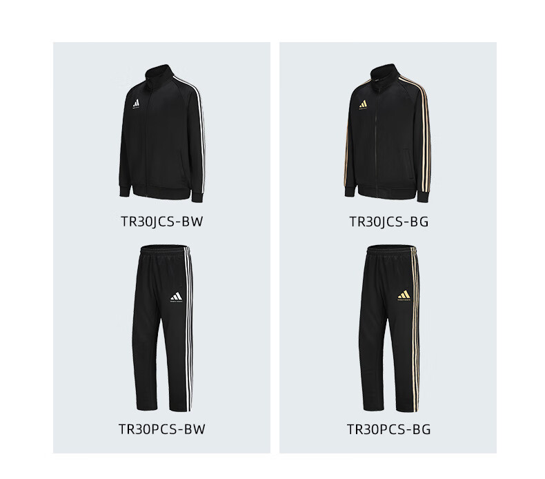 Adidas Men's Spring Running Sportswear Set with Windproof Jacket And Straight-Leg Pants Two-Piece Suit, Black And White, Size L 8