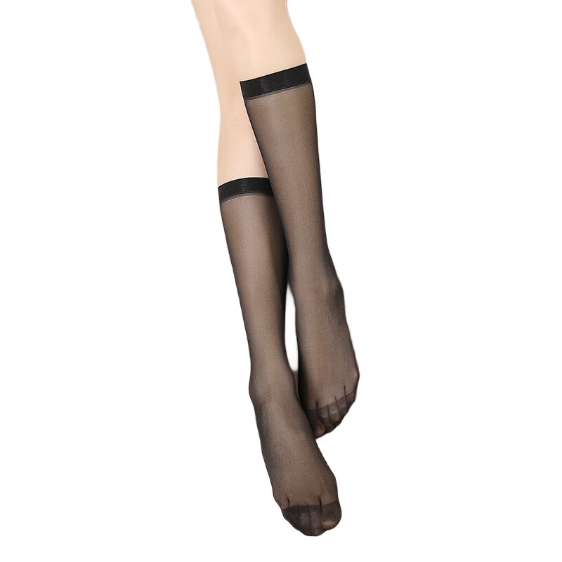 Langsha Mid-Calf Stockings Women Calf Stockings Spring Summer Thin Short Anti-Snag Nude Mid-Length Half Socks